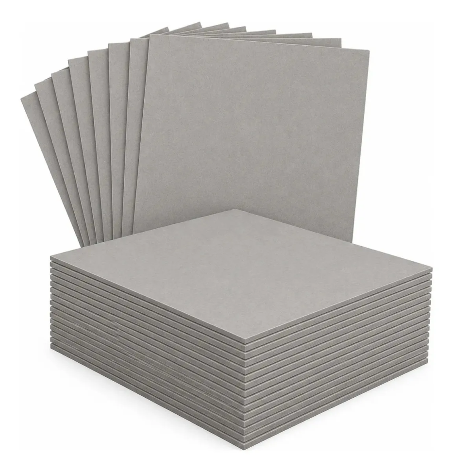Papelão Paraná Hoiler 15,5x21,5cm Cinza-escuro para Cartonagem 100un