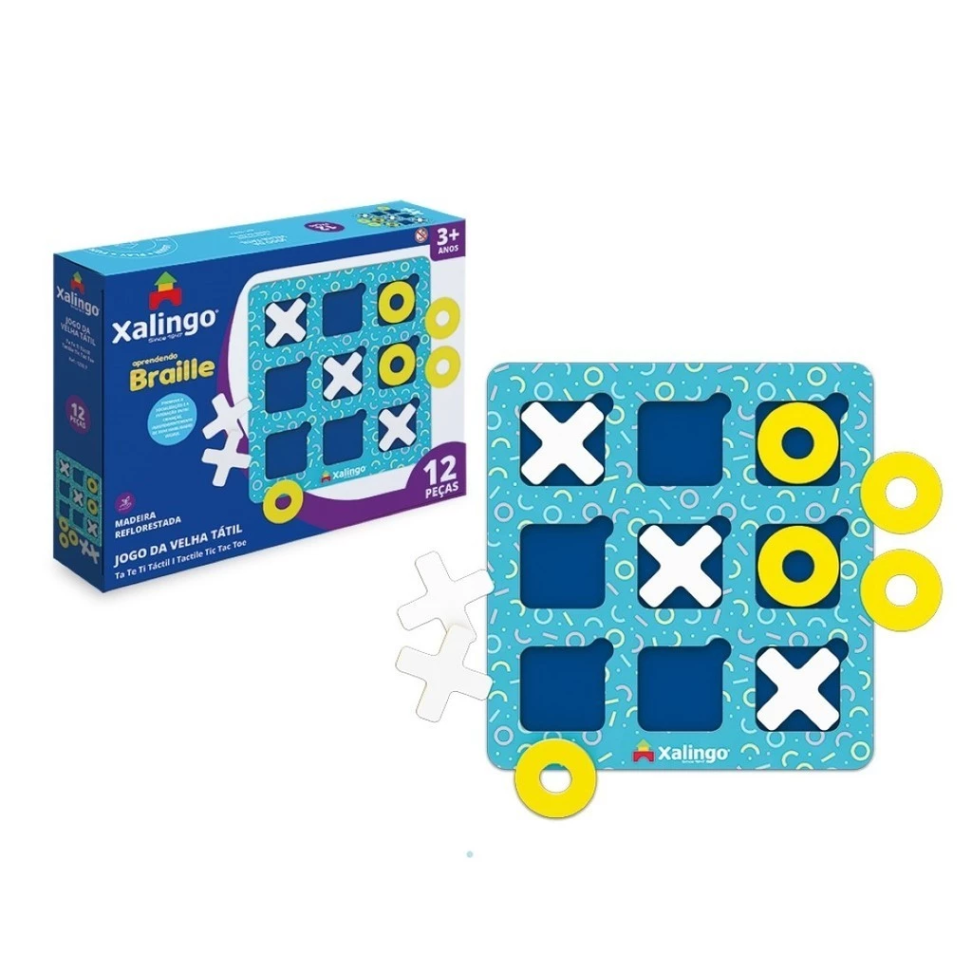 Jogo Da Velha Tátil Aprendendo Braille Habilidade Visuais