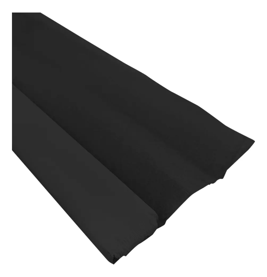 Kit 10 Unidade Papel Crepom 48cmx2m P/ Artesanato Decoração Cor Preto