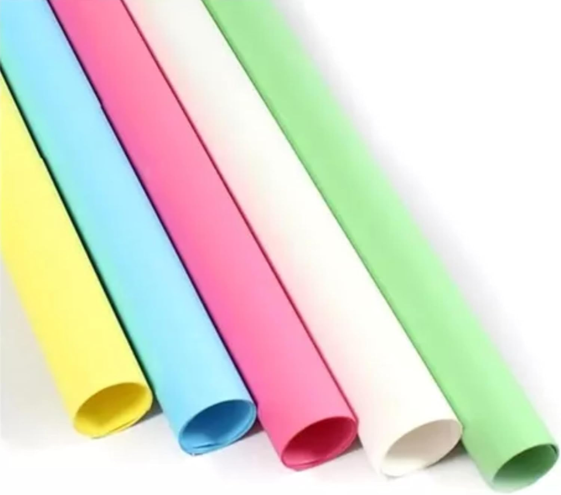 Kit 10 Cartolinas, 48 x 66 cm, 5 Cores Sortidas (Branco, Azul, Rosa, Verde e Amarelo), Papel Cartão (Sortidas)
