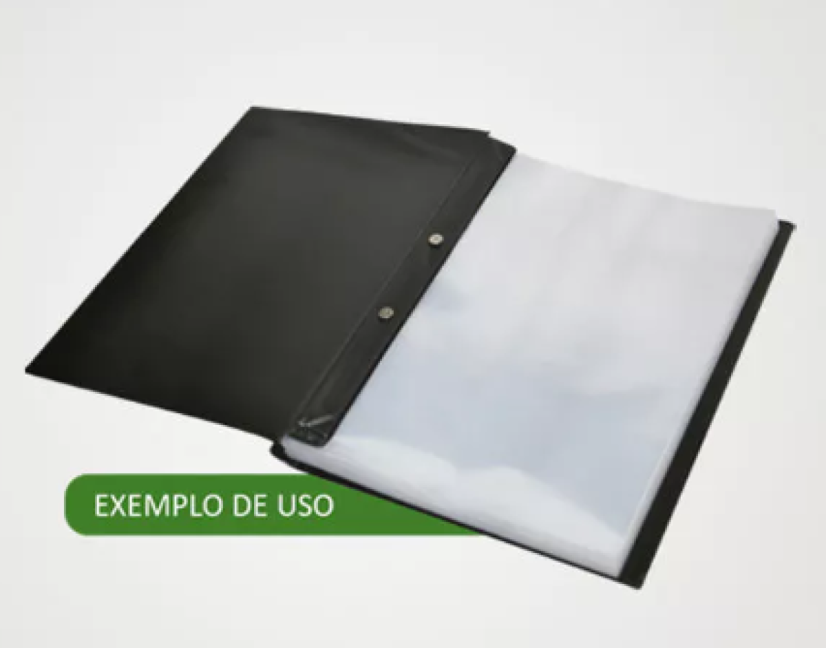 100 Sacos Envelopes Plásticos Transparentes 2 Furos A4 Para Fichário Registrador Pasta Catálogo Grampo