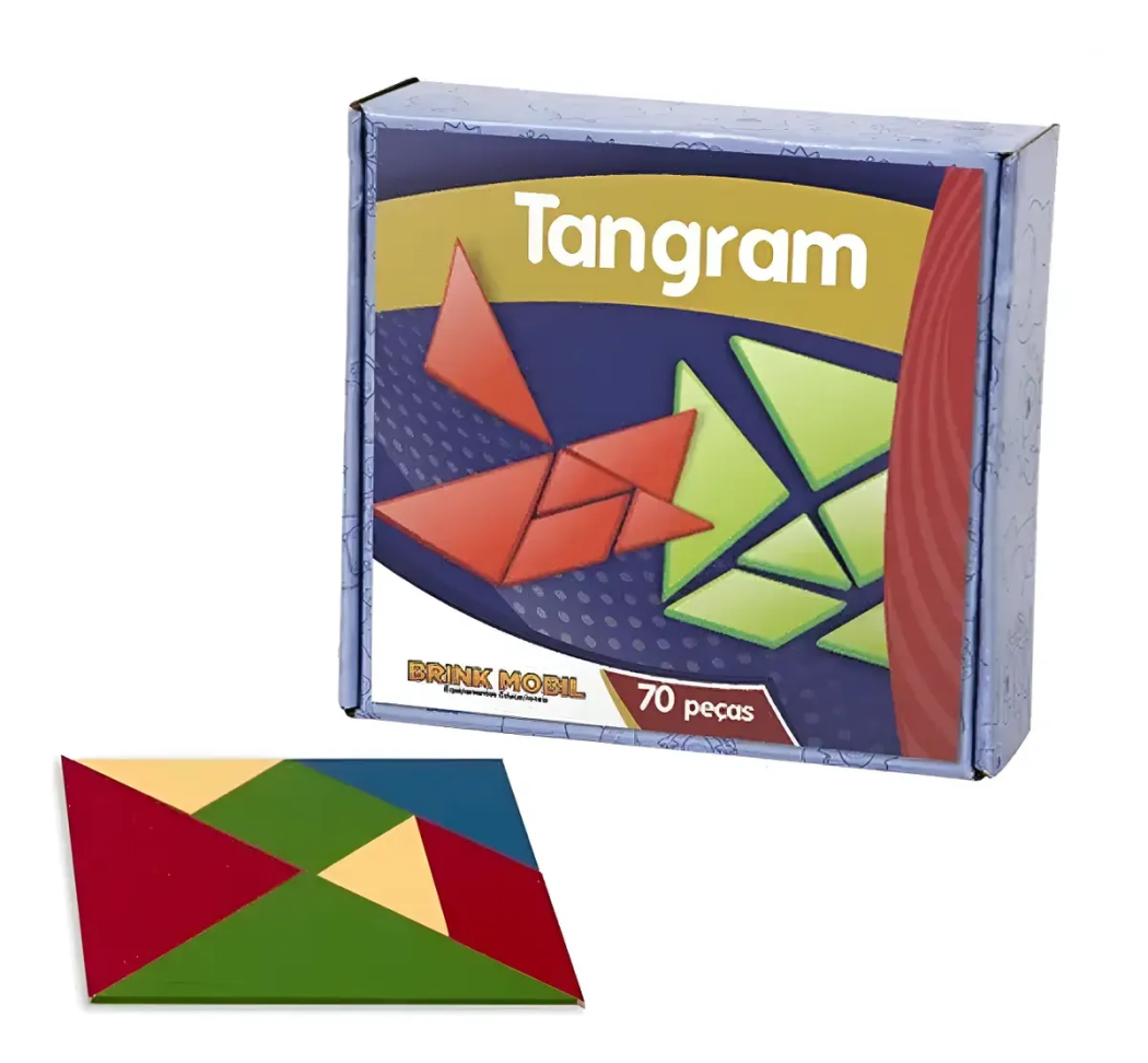 Tangram Com 10 Jogos 70 Peças Quebra Cabeça Infantil