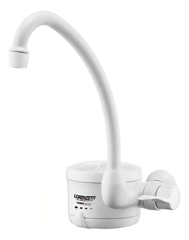 Torneira Elétrica para Cozinha Lorenzetti Loren Easy 127v de Parede Branco