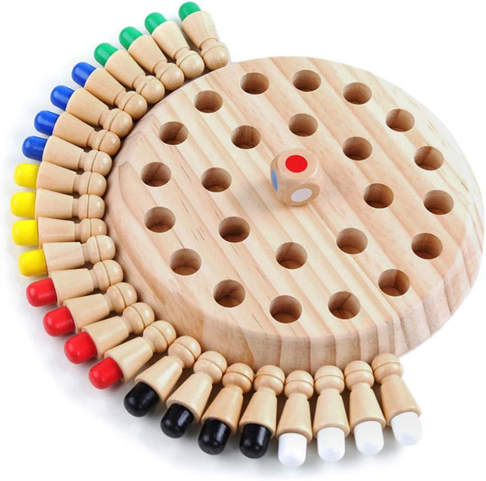 Kiboule Brinquedos Inteligentes para Crianças Memória Colorida Xadrez Memória De Madeira Matchstick Jogo De Xadrez Memória Desenvolvendo Xadrez Família Brinquedos Intelectuais