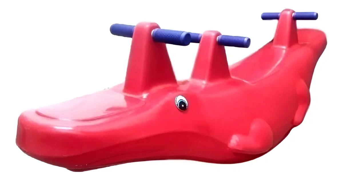 Gangorra Crocodilo Balanço Infantil 3 Lugares Escolha A Cor