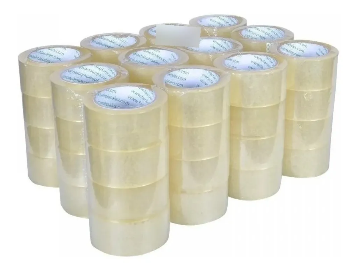 Kit 10 Fita Adesiva Transparente 45mm x 100m Tack Tape para Embalagem