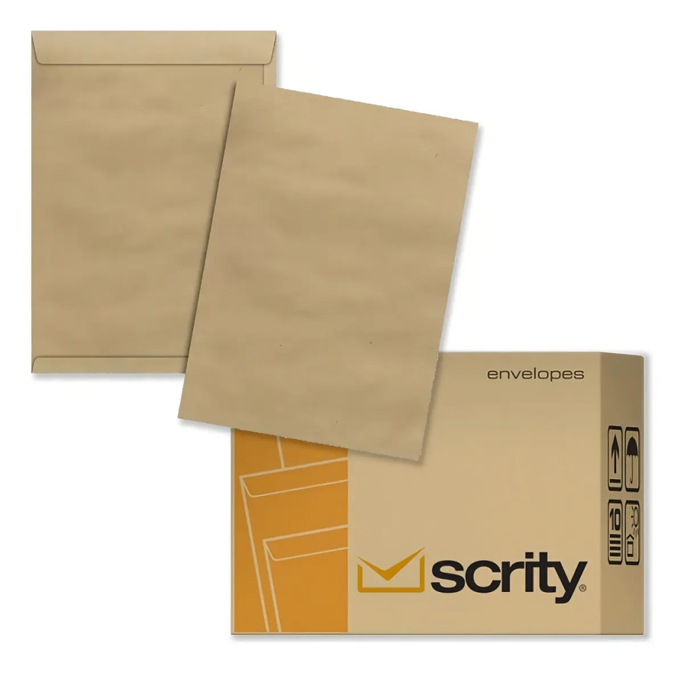 Envelope Saco Kraft Natural SKN 023 Scrity 162x229 - Cx C/ 250