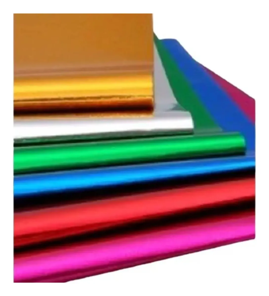 30x Papel Laminado 1 Face 60x50cm- Escolha Cor