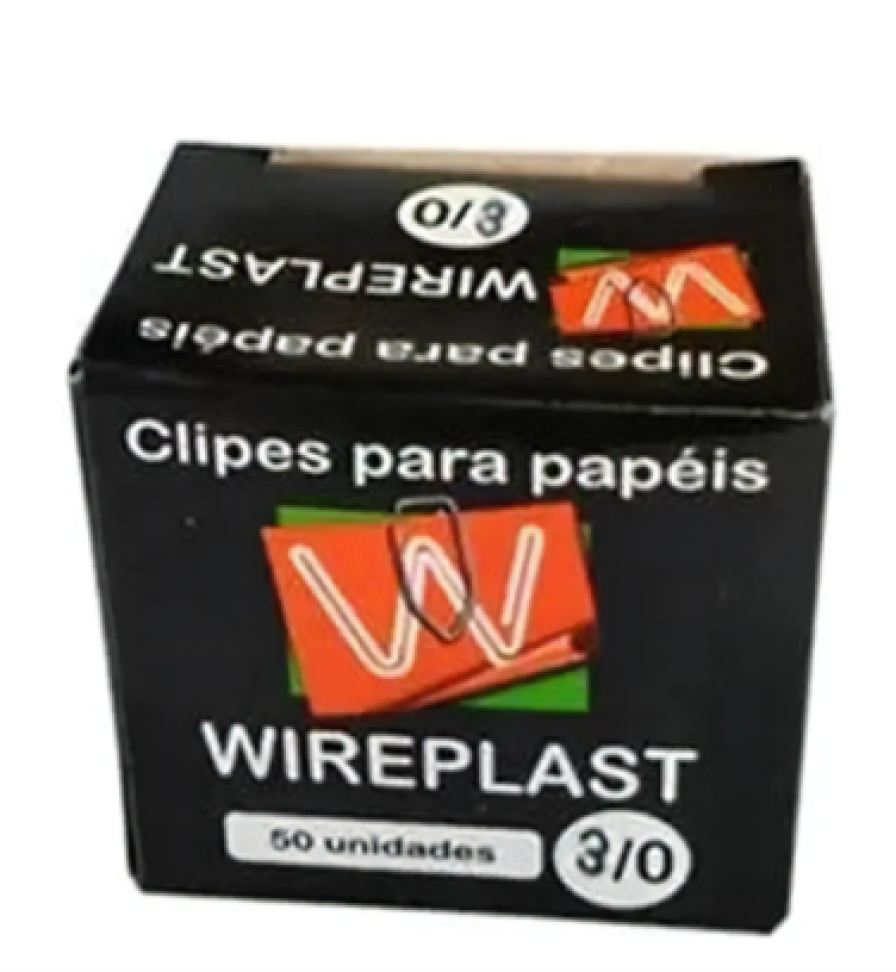 Prendedor de Papel Galvanizado 3/0 Wireplast para Organizar Documentos