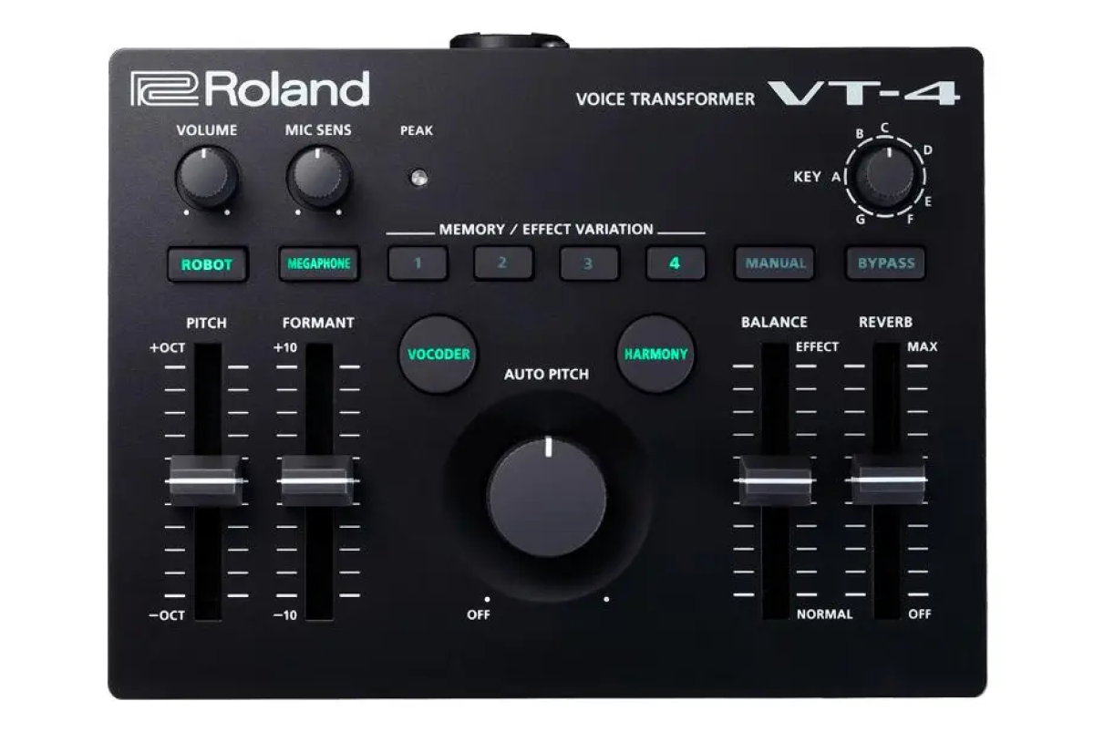 Voice Transformer Roland VT-4 com Entrada USB e MIDI para Efeitos Vocais
