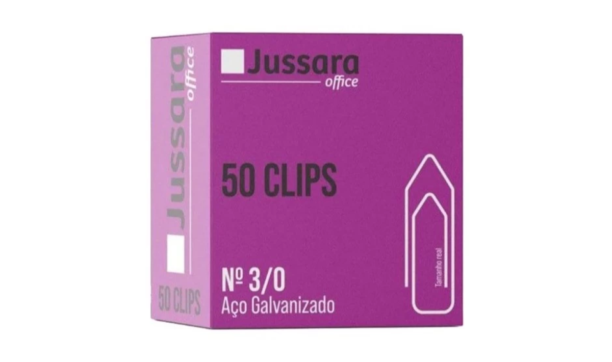 Clips Galvanizado Para Papel 3/0 CX C/50 Jussara
