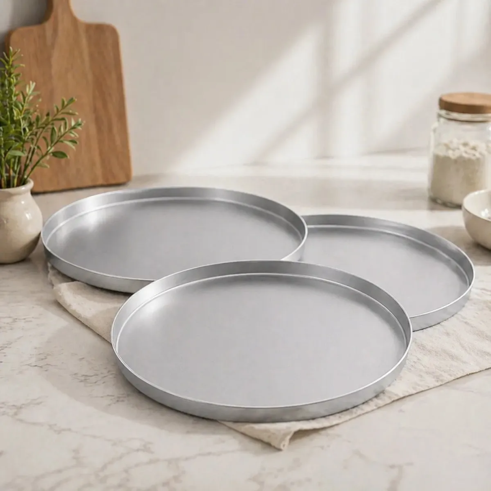Kit com 3 unidades de forma de pizza de 35cm