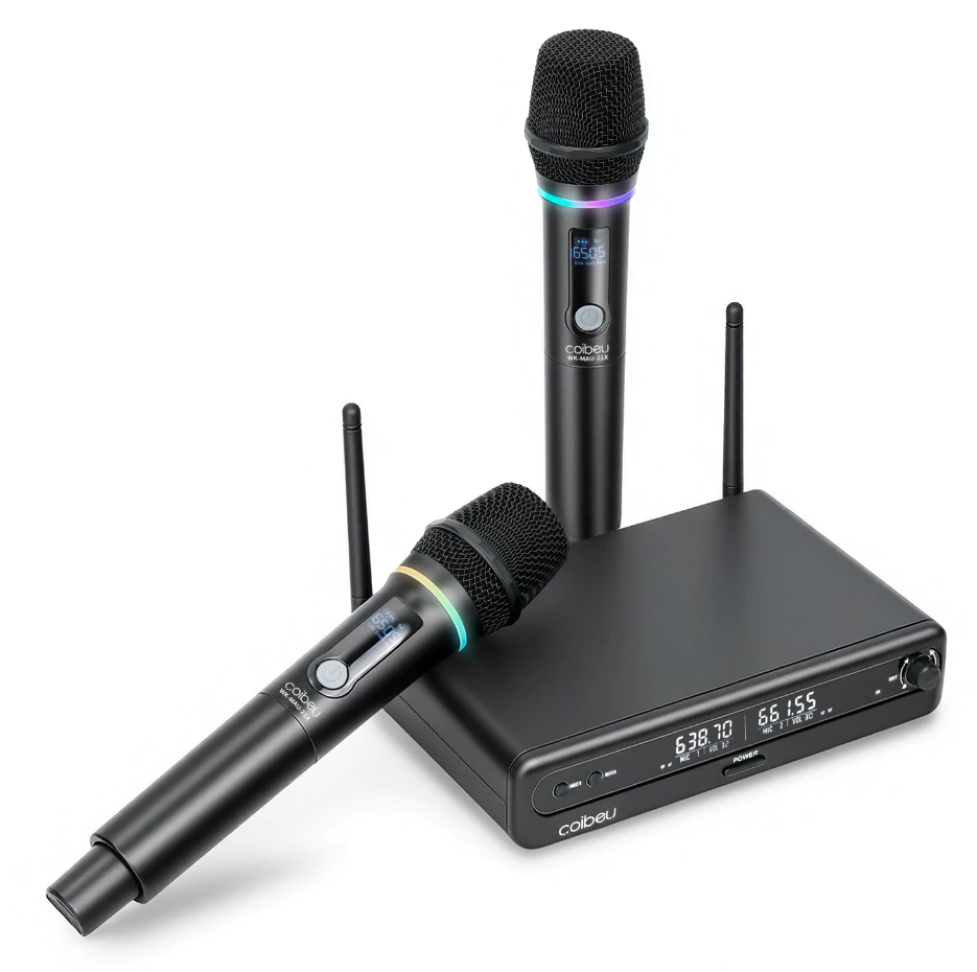 COIBEU Sistema de Microfone Sem Fio UHF Profissional