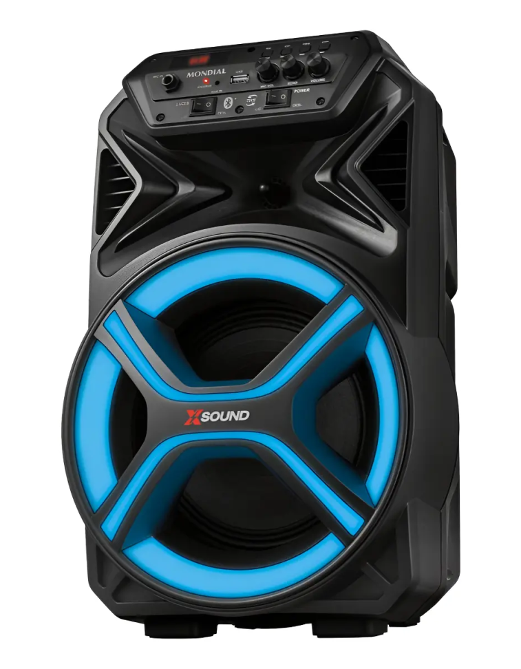 Caixa De Som Amplificada Mondial Bluetooth 5.3 Com Led 400w