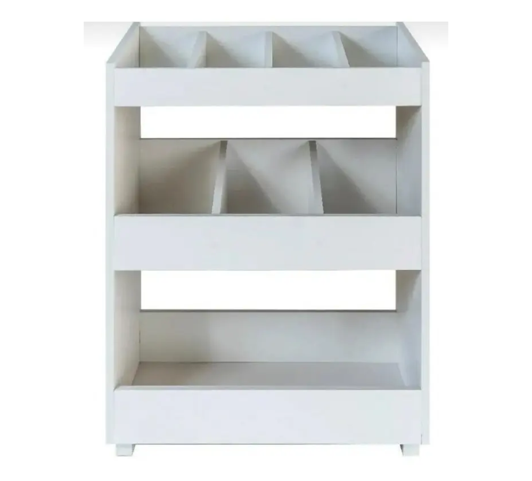 Estante Baú Organizador De Brinquedos Infantil Mdf Branco