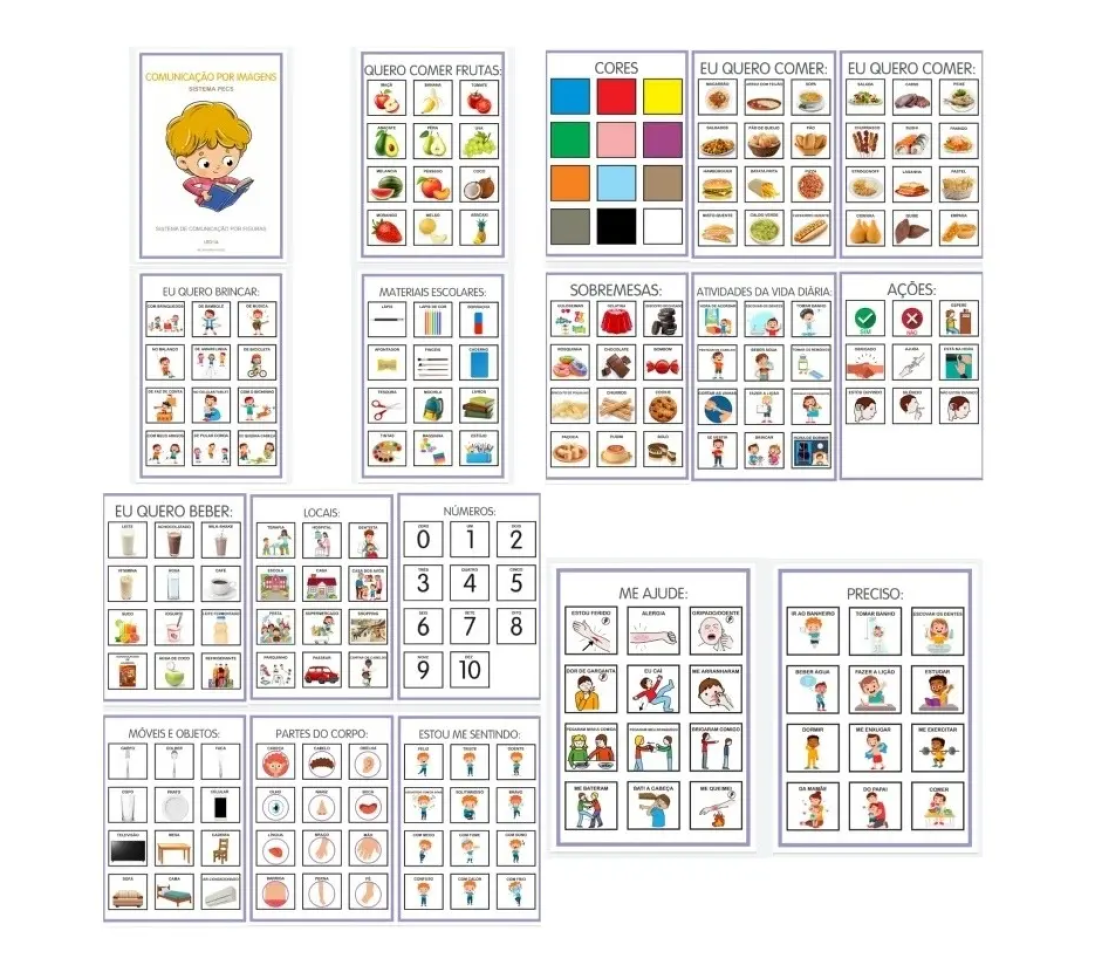 Pranchas De Comunicação Alternativa - Pecs - Com 200 Imagens