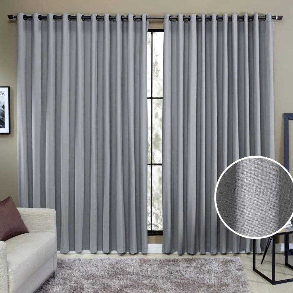 Cortina Rustica 2,00m X 1,80m Semi Blackout Para Sala Quarto