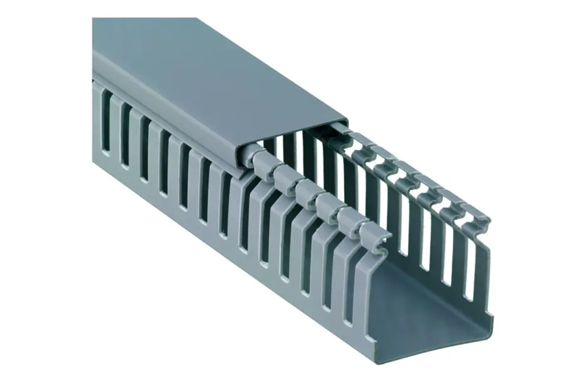 Canaleta Dutoplast 50x50 2m Cinza Com Recorte Aberto - D3