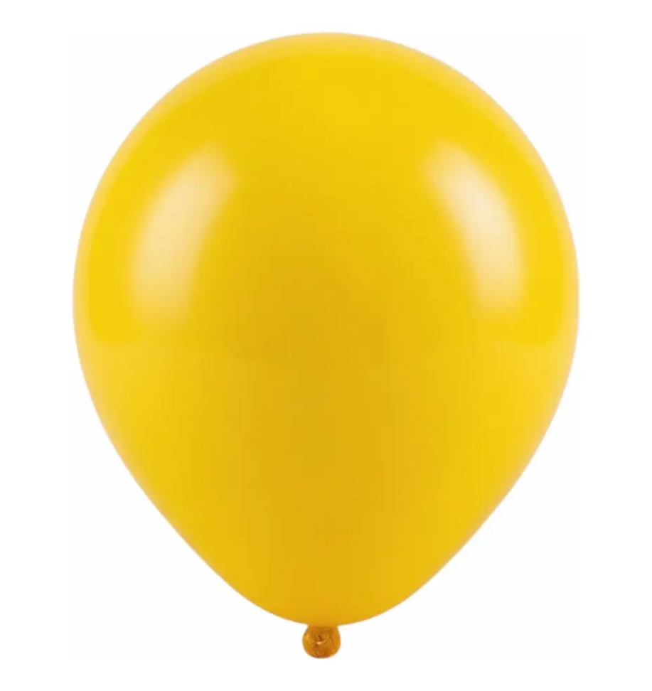 Balão Bexiga Redondo 9 Liso Art Látex Amalu 50 Unidades Cor Amarelo