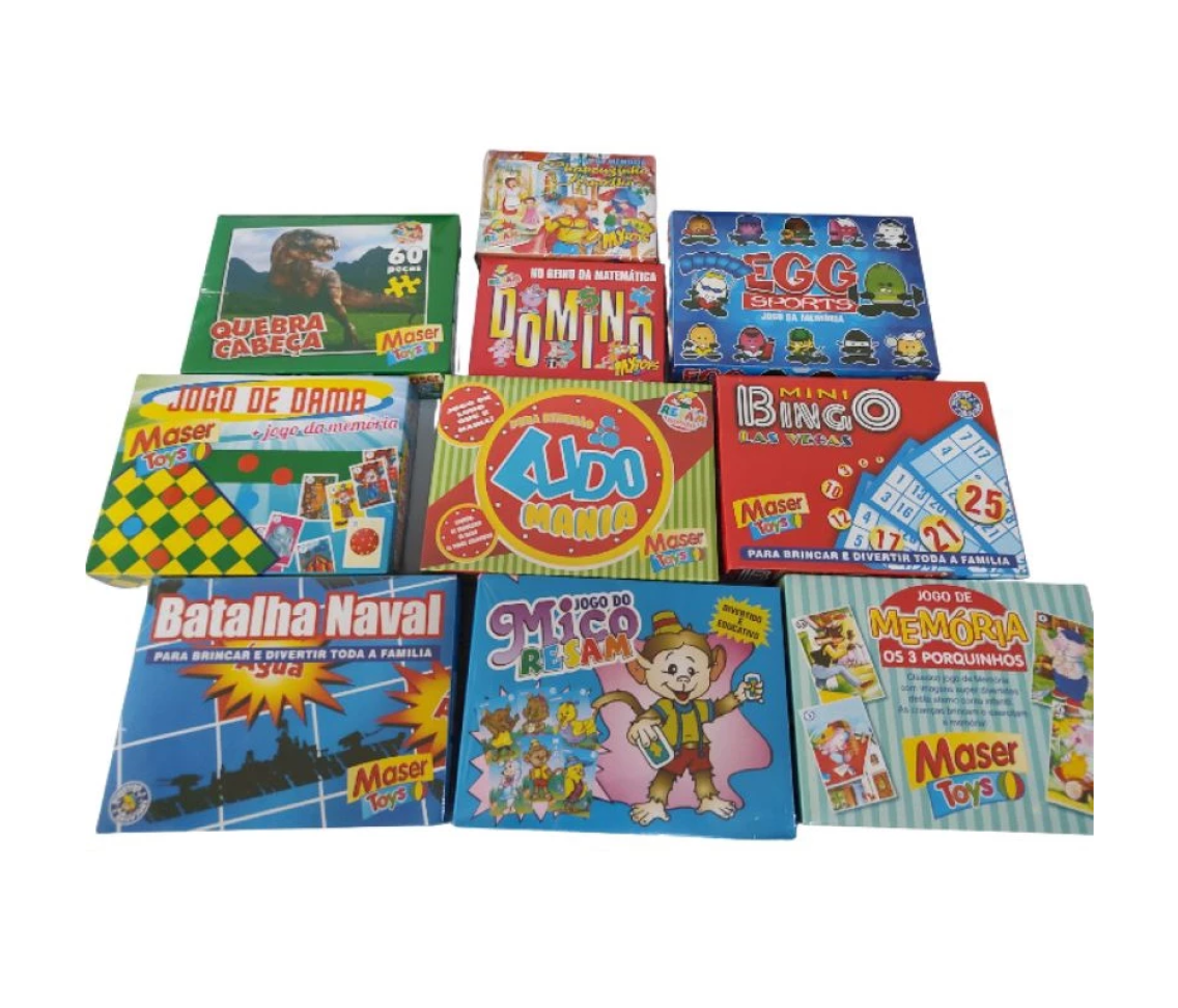 kit 10 jogos Sortidos passatempo lembrancinha aniversários prenda festa junina