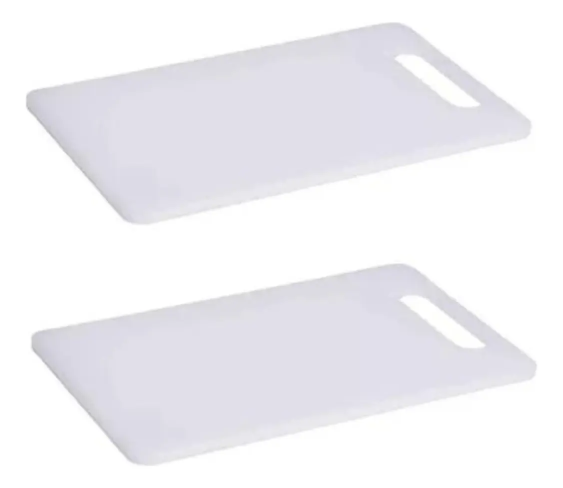 Kit 02 Tábuas G. Brancas De Corte Churrasco Cozinha Com Alça