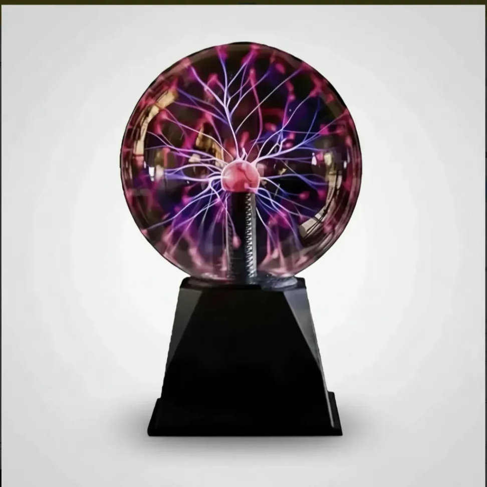 Globo De Plasma Bola De Vidro Abajur Raiosdecoração 20cm Alt
