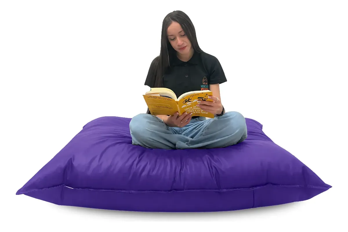 Puff Almofadão Gigante Cheio Relaxante Conforto Casa Sala