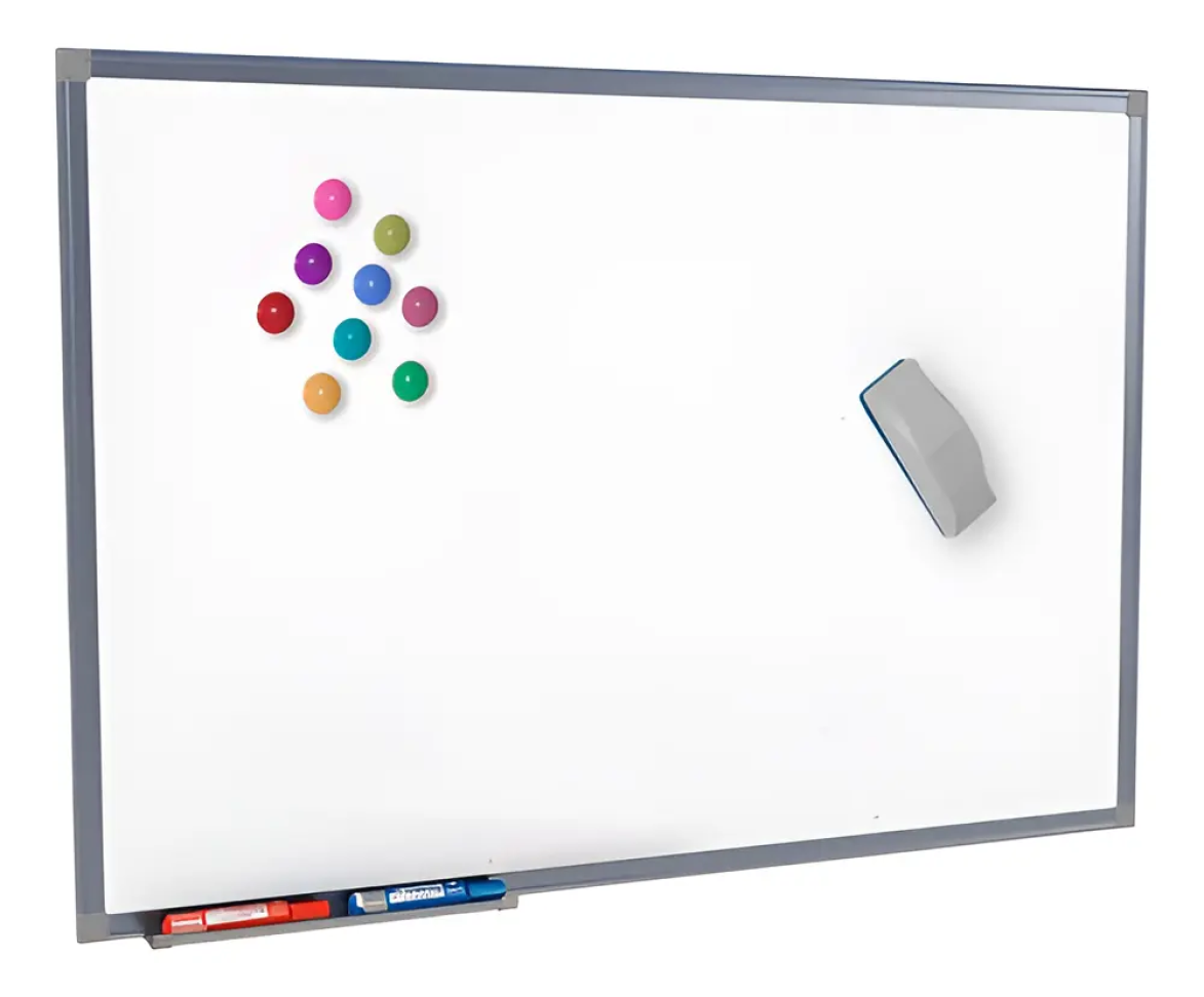 Lousa Magnética 120x90 Quadro Branco Magnético Alumínio Escritório Escolar Didática