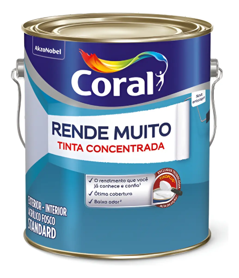 Tinta Acrilica Fosca Externo Interno A Sua Cor 3,6l Cor Azul Sereno