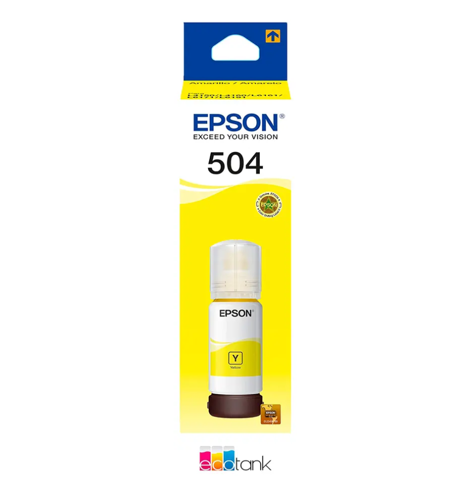 Garrafa De Tinta Epson T504422 Amarelo