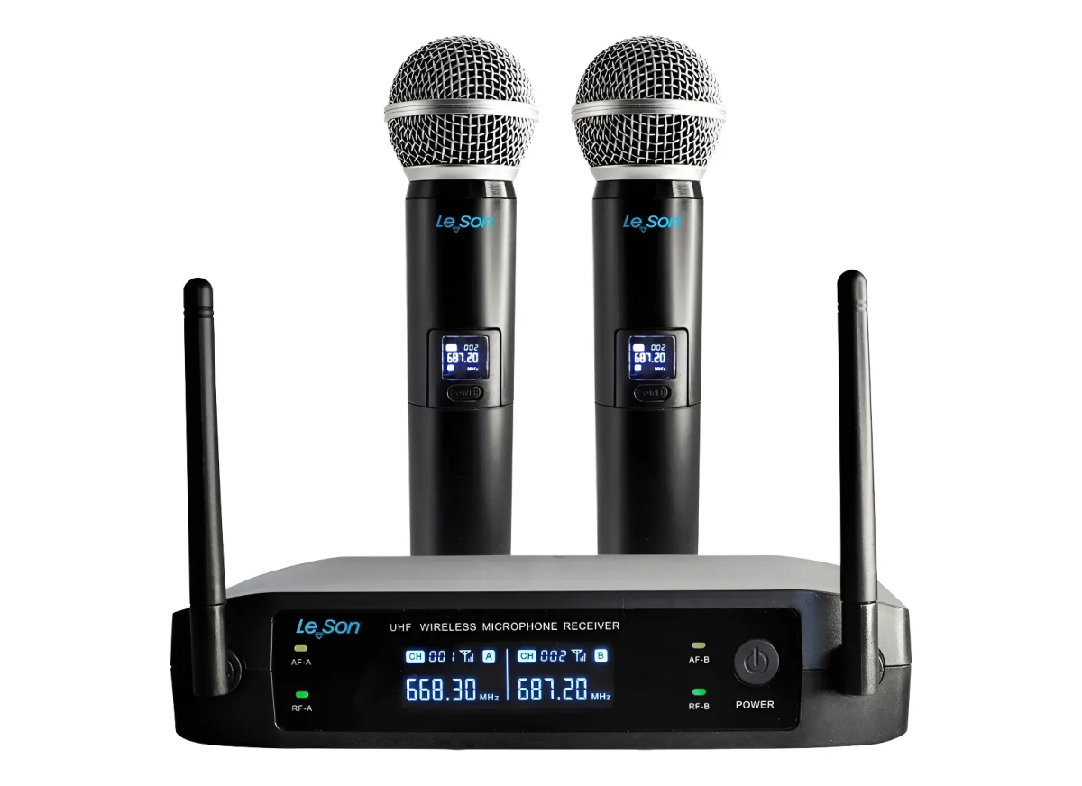 Microfone S/fio Leson Profissional Igreja Ls902 Digital Plus Preto