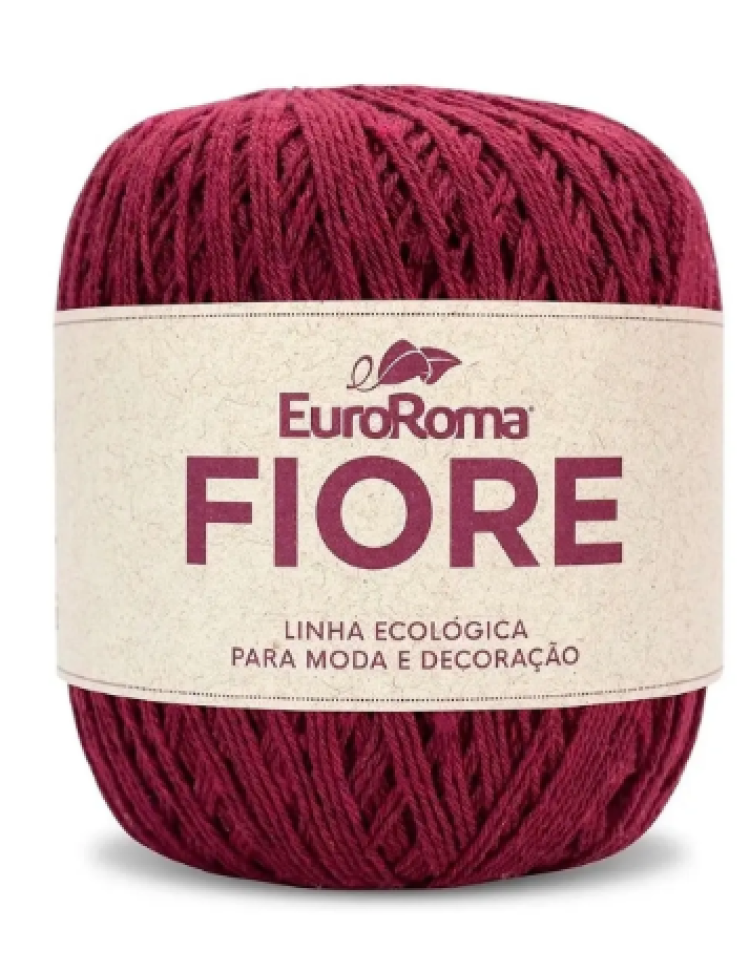 Linha Barbante Fiore 8/4 Euroroma 500m Cores Tricô Crochê Cor Bordô - 1050
