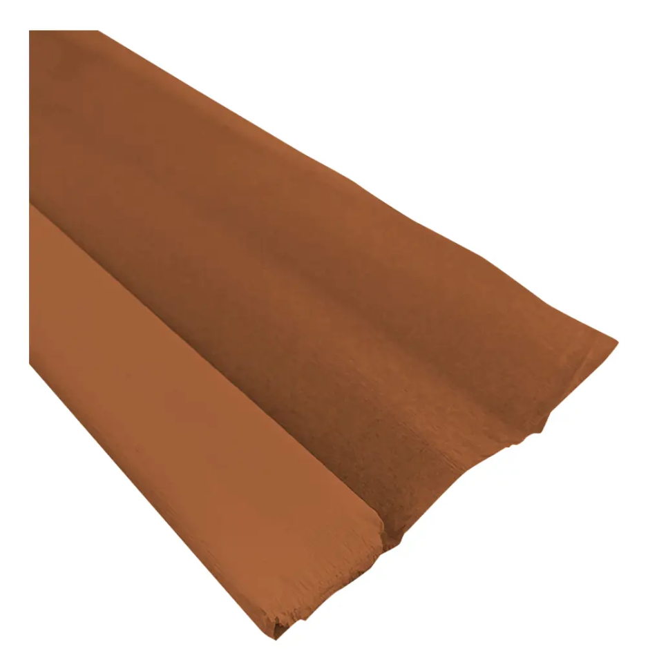 Kit 10 Rolos Papel Crepom Marrom Ridet 48cmx2m Artesanato Decoração