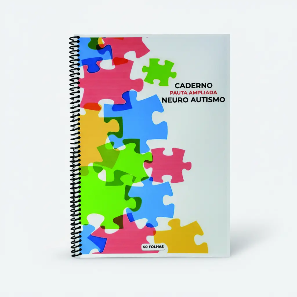 Caderno Pauta Ampliada Universitário Neuro Autismo 50 Folhas