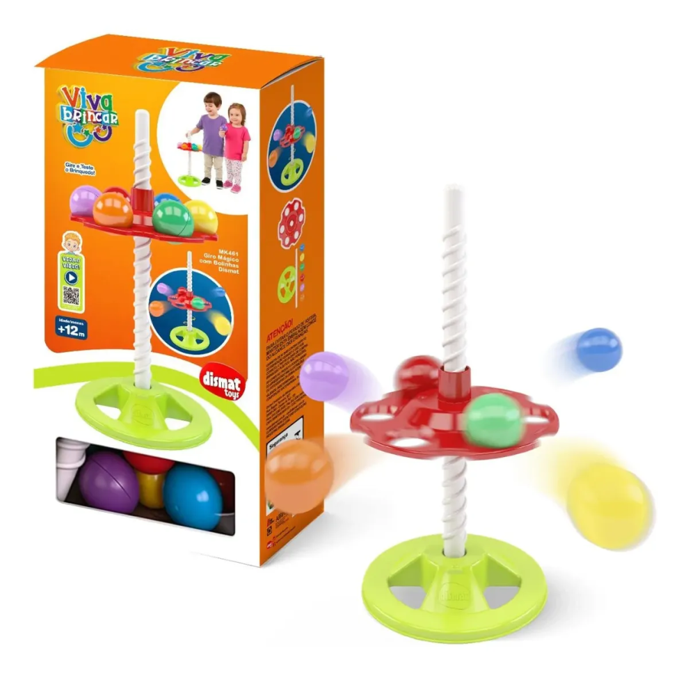 Giro Mágico Com Bolinhas Dismat Brinquedo Didatico