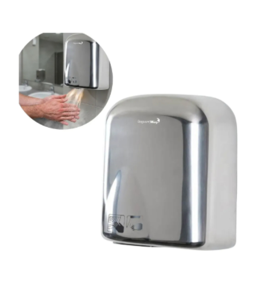 Secador Mãos Automático 18 M/s Elétrico Sensor Banheiro Inox 220v