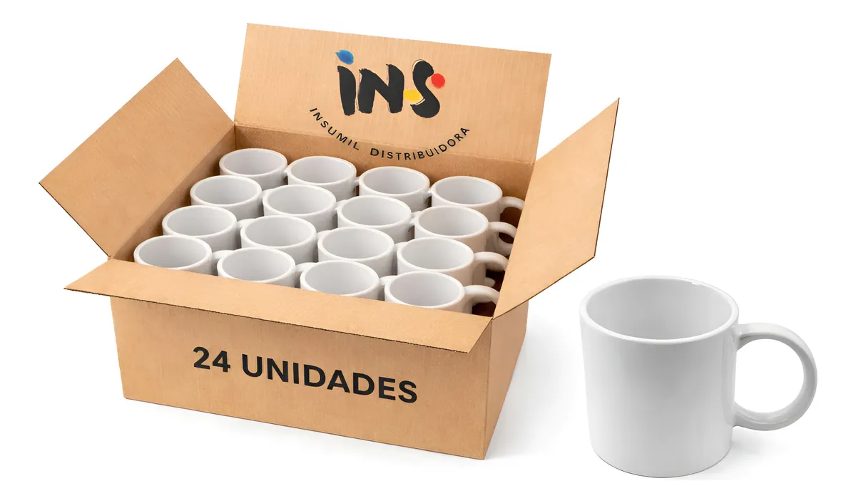 Kit 24 Canecas Para Sublimação Branca 325ml 11oz Porcelana
