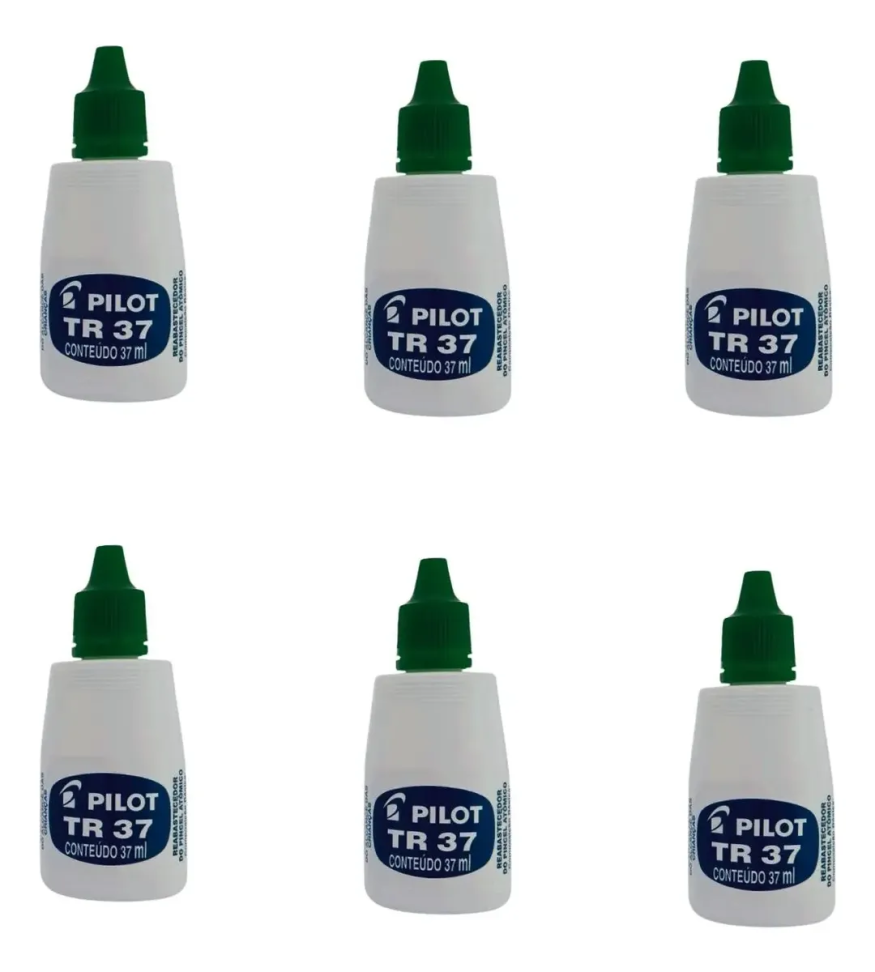 6 Tinta Reabastecedor Permanente Verde Para Píncel Atômico