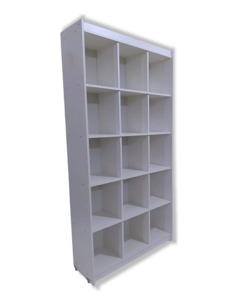 Prateleira cubo J D M Balcoes Armário Colmeia branco texturizado - 90cm x 185cm x 32cm e 1.5cm de espessura - suporta até 300kg