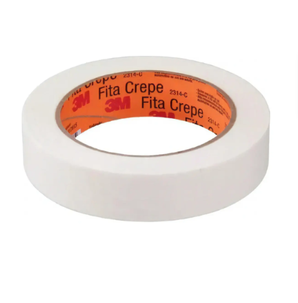 Fita Crepe 18mm X 50mt 3m Uso Geral Caixa Pintura Kit 30 Pçs