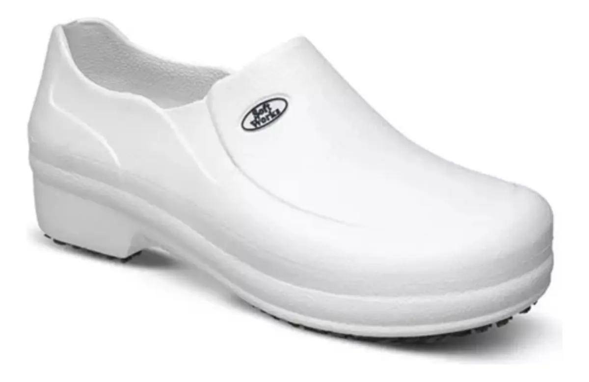 Sapato Hospital Enfermeiro Limpeza Soft Works Eva Branco