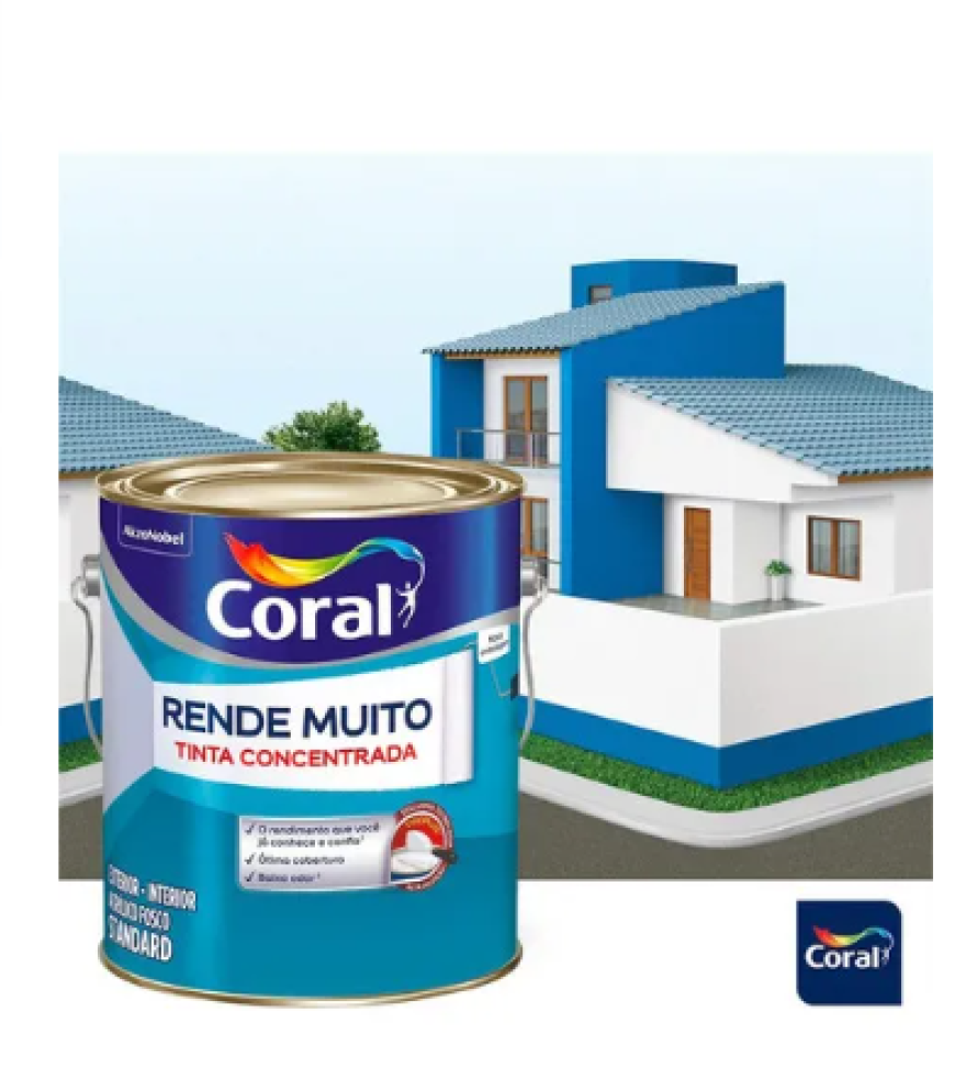 Coral tinta acrílica cor branco acabamento fosca 3,6 litros