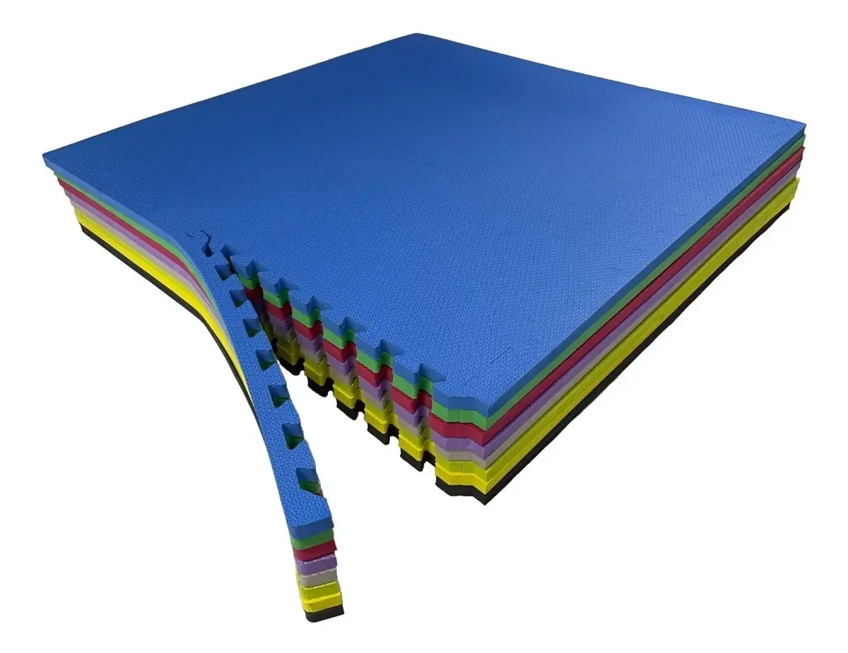 Kit 10 Tatame Tapete Eva 100x100x2cm 1x1 Metro 20mm
