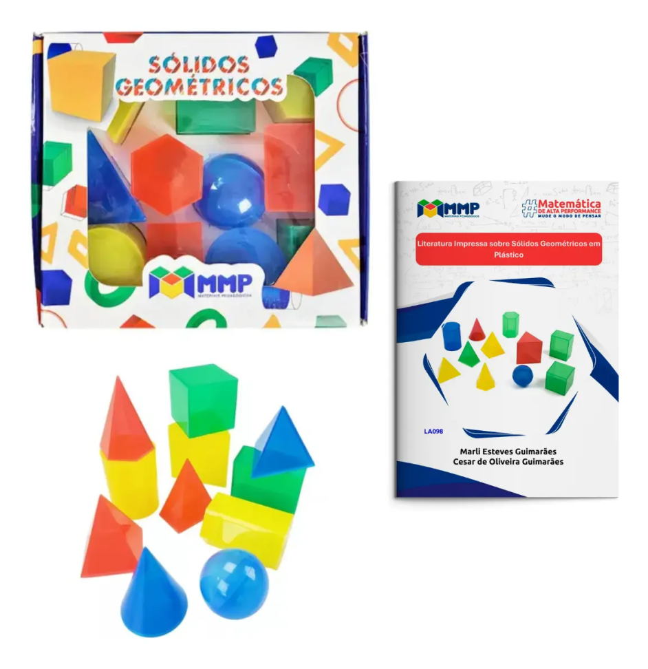 Livro Manipulativo + Solidos Geométrico Plastico, De Cesar Guimarães, Marli Guimarães. Editorial Mmp, Capa Mole Em Português, 2024