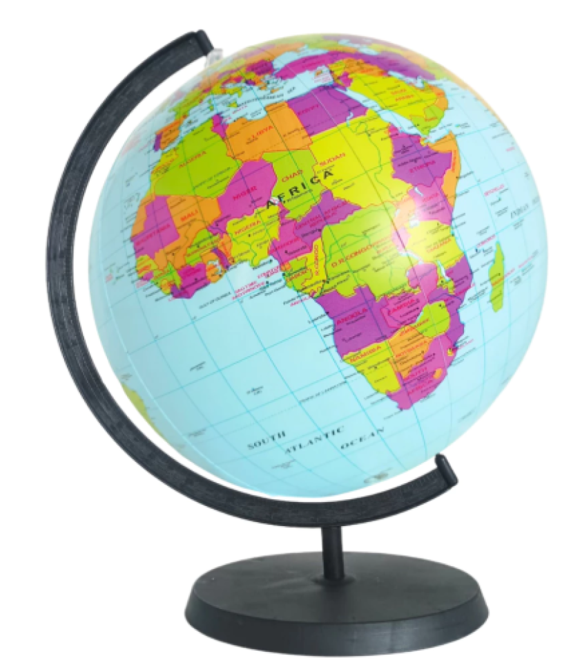 Globo Terrestre Escolar Giratório Mapa Mundi Grande 37 Cm