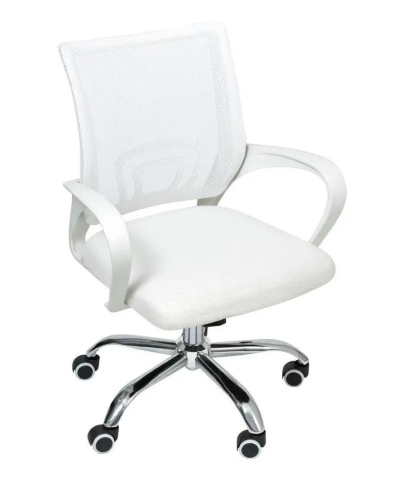 Cadeira De Escritório Begonia Tela Mesh Ergonômica Giratória Cor Branco Material do estofamento Náilon