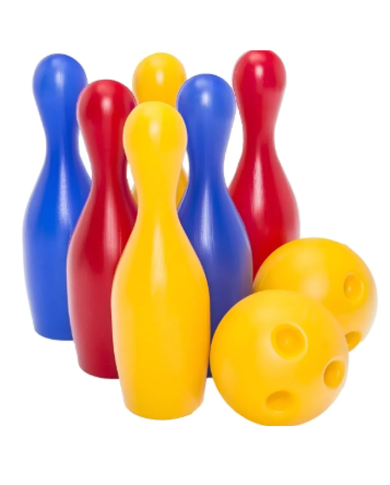 Jogo De Boliche Infantil 6 Pinos E 2 Bolas - Cardoso Toys Color