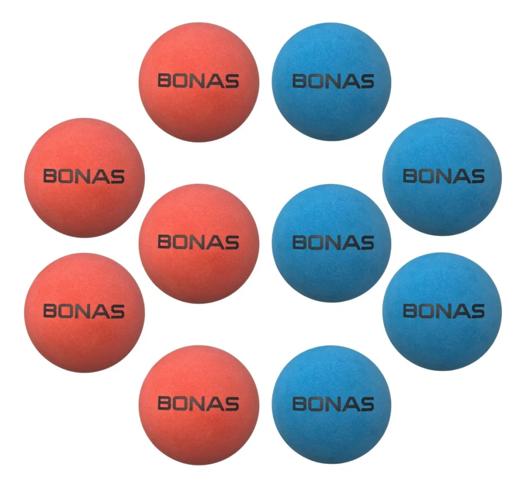 Kit 10 Bolinhas Semi Profissionais Bonas Borracha N3 de Alta Resistência Ideal Para Jogo de Frescobol na Praia ou Clube Leve e Durável