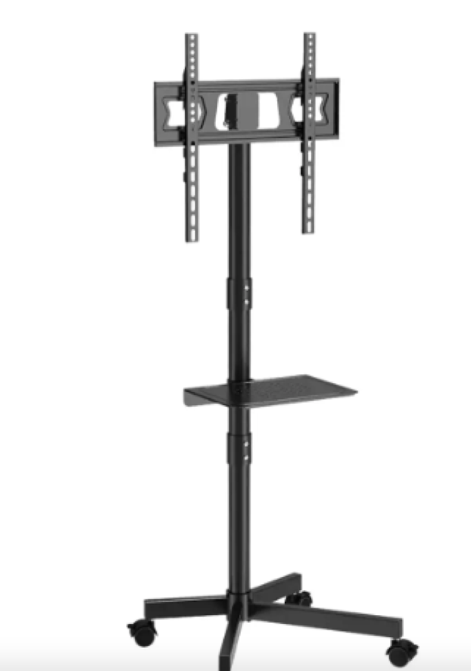 Suporte Pedestal Para Tv De 23 A 60 Com Rodinhas Bandeja Cor Preto