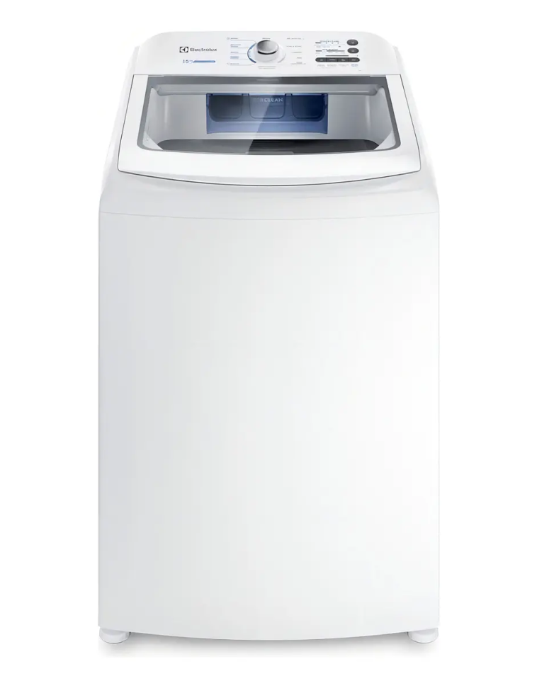 Máquina de Lavar Electrolux 15kg Branca Essential Care com Cesto Inox e Jet&Clean LED15